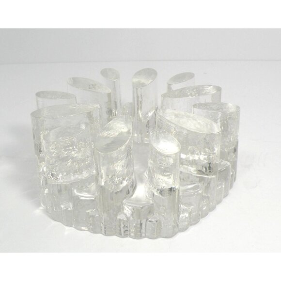 Mid-Century Modern Glasdesign George Shutte Vintage Heavy Clear Glass Trivet Hot - Picture 1 of 7